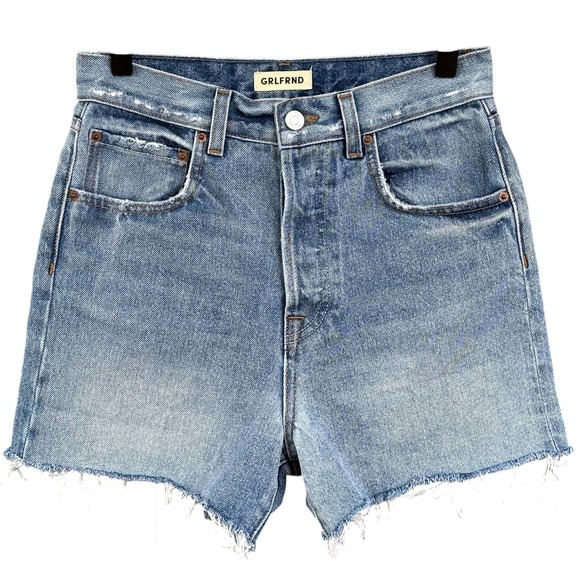 GRLFRND Pants - GRLFRND The Jules Super High Rise Vintage Cotton Denim Cutoff Shorts Size 25
